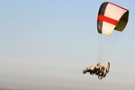 closeup of the paraglider